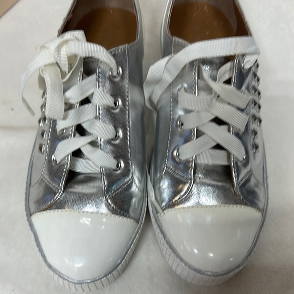 BCBGeneration Silver and White Studded Sneakers - Picture 12 of 12
